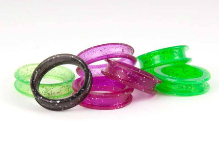 Show Tech Glitter Scissor Rings – Narrow 21mm Diameter, Set of 2, Comfortable Grip