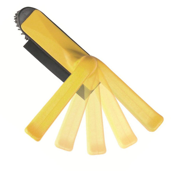 V7 Hand-Held Rubber Brush and Dustpan – Innovative Red Cleaning Duo, Ergonomic Design