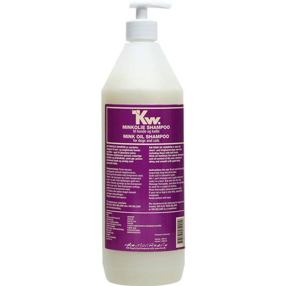 KW Mink Oil Shampoo Concentrate 1L – Nourishing Formula with Mink Oil, Dilutes 1:3