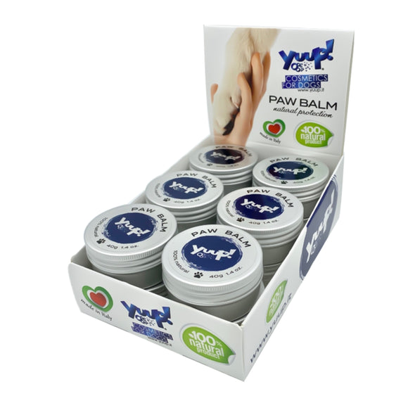Yuup! Paw Balm Display Set – Nourishing Protective Formula, 12 x 40g with Retail Stand