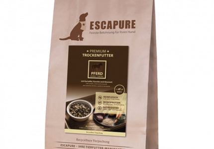 Escapure Premium Pferd Dog Food – Oven-Baked Horse Meat, High-Quality Protein, 1.5kg