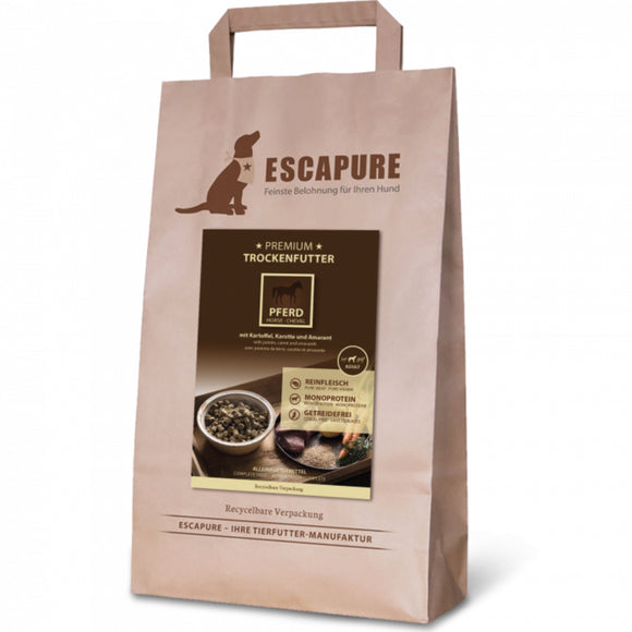 Escapure Premium Pferd Dog Food – Oven-Baked Horse Meat, High-Quality Protein, 1.5kg