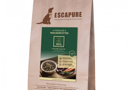 Escapure Premium Wild Adult Dog Food – Oven-Baked Game Recipe, High-Quality 1.5kg Bag