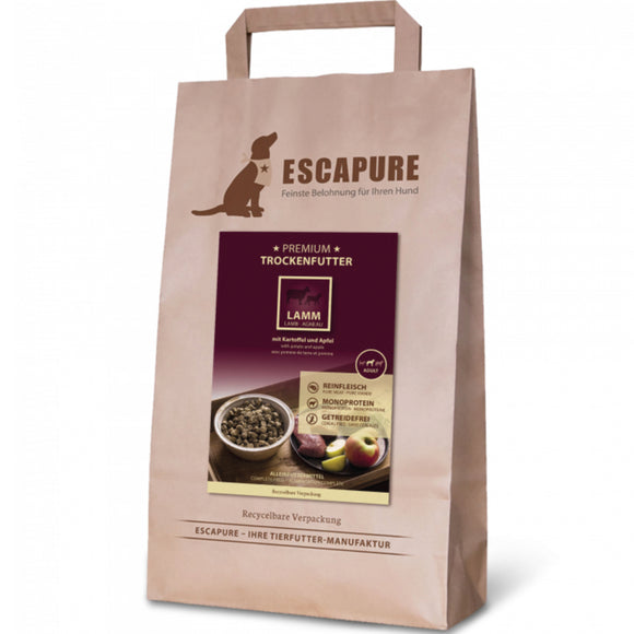 Escapure Premium Lamm Dog Food – Oven-Baked Lamb Recipe, High-Quality, 1.5kg Bag