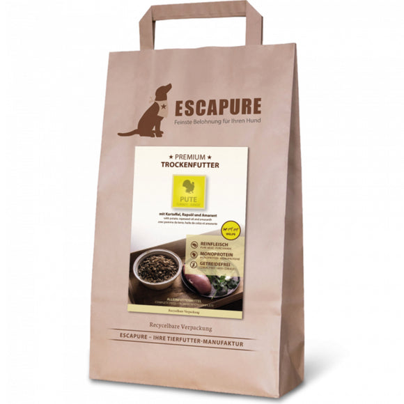 Escapure Premium Puppy Pute – Oven-Baked Turkey Puppy Food, High Quality, 1.5kg Bag