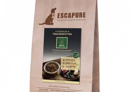 Escapure Premium Senior Wild Dog Food – Oven-Baked Game Recipe, 1.5kg, High-Quality Nutrition