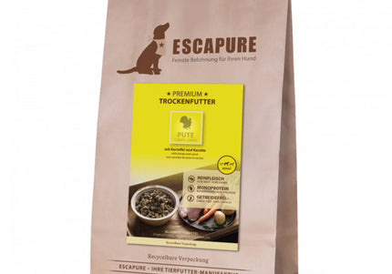 Escapure Premium Pute Oven-Baked Dog Food – High-Quality Turkey Recipe, 1.5kg Bag