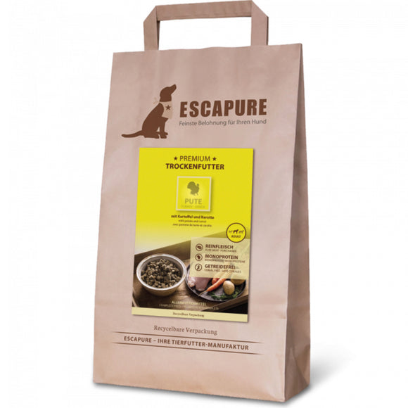 Escapure Premium Pute Oven-Baked Dog Food – High-Quality Turkey Recipe, 1.5kg Bag