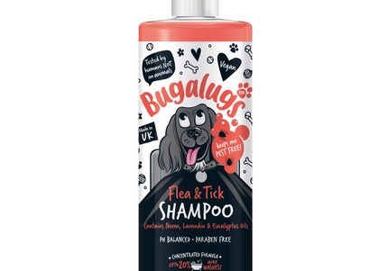 Bugalugs Flea & Tick Shampoo – Neem Oil Formula, 500ml, Gentle Cleansing and Protection