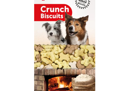 Flamingo Crunch Biscuits Puppy Treats – Vanilla Flavor Cookies, 500g Resealable Pack