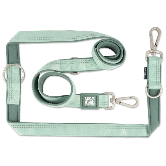 Max&Molly Matrix 2.0 Multi-Function Leash Jade – Reflective Detachable Design, Mint, Medium