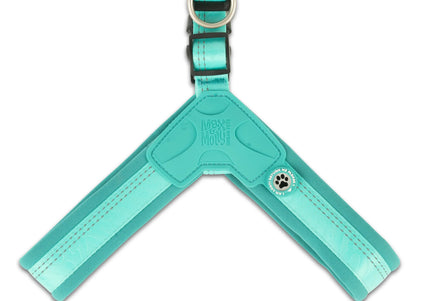 Max&Molly Q-Fit Matrix 2.0 Turquoise Harness – Lightweight Step-In Design with QR ID, Medium