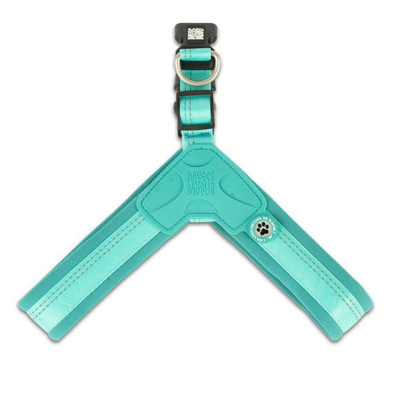 Max&Molly Q-Fit Matrix 2.0 Turquoise Harness – Lightweight Step-In Design with QR ID, Medium