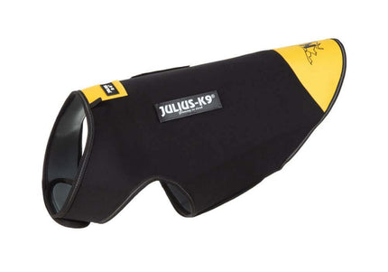 Julius-K9 IDC Neoprene Dog Jacket – Black and Yellow, Lightweight Thermal Protection