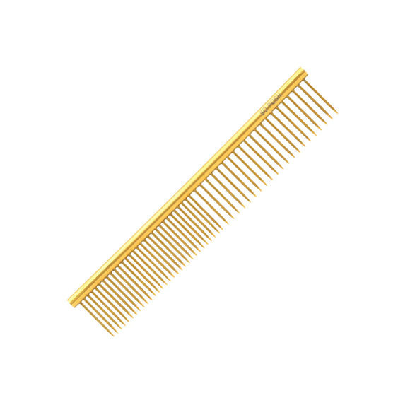 So Posh Metal Grooming Comb Petite 15.5cm – Gold Finish, Mixed 50/50 Pins