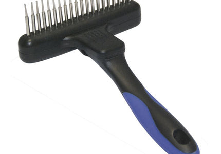 Show Tech Cross Comb – 20 Rotating Stainless Steel Teeth, Ergonomic Handle Design