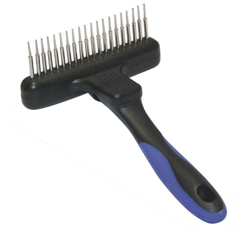 Show Tech Cross Comb – 20 Rotating Stainless Steel Teeth, Ergonomic Handle Design