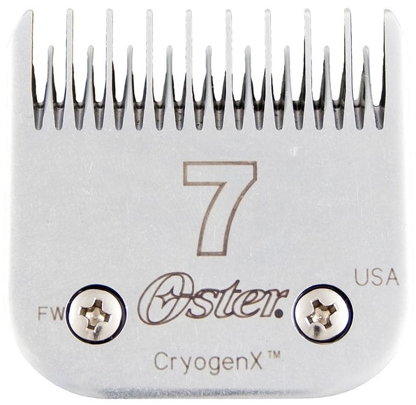 Oster Cryogen-X No. 7 Clipper Blade – 3.2mm Precision Cut, Durable Steel for Curly Coats