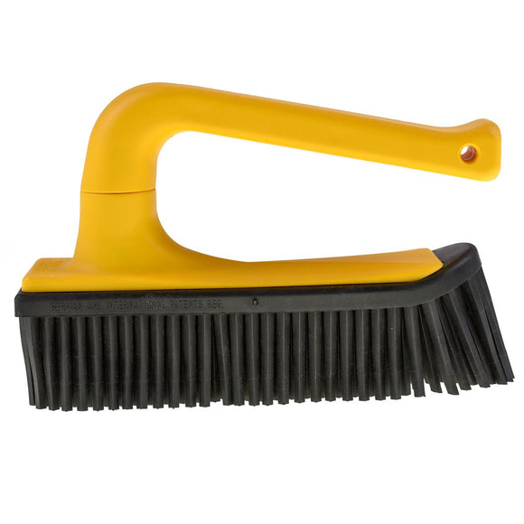 V7 Hand-Held Rubber Brush and Dustpan – Innovative Red Cleaning Duo, Ergonomic Design