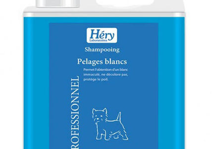 Hery Poils Blancs Shampoo – Color-Enhancing Formula for White and Light Coats, 5L