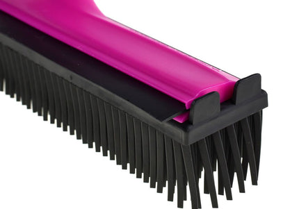 V7 Rubber Grooming Broom – Telescopic Pole, Innovative Red Design, Efficient Hair Removal