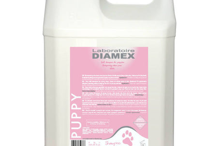 Diamex Puppy Shampoo – Extremely Gentle Concentrated Formula, 1:8 Dilution, 5L Bottle