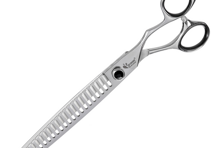 Groom Professional Artesan Chomper Convex Blender Scissors 8in – Single-Sided Thinning Shears, 26 Prismatic Teeth