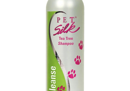 Pet Silk Tea Tree Shampoo – Concentrated 1:16 Formula with Tea Tree Oil, Soothes Dry Itchy Skin, 473ml