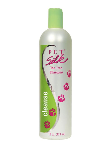 Pet Silk Tea Tree Shampoo – Concentrated 1:16 Formula with Tea Tree Oil, Soothes Dry Itchy Skin, 473ml
