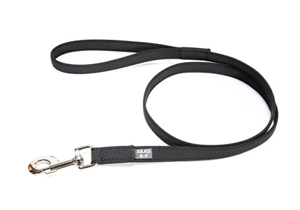 Julius K9 Color & Gray Supergrip Leash – Black Anti-Slip Training Lead with Handle, 10m x 14mm