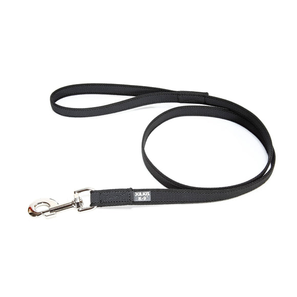 Julius K9 Color & Gray Supergrip Leash – Black Anti-Slip Training Lead with Handle, 10m x 14mm