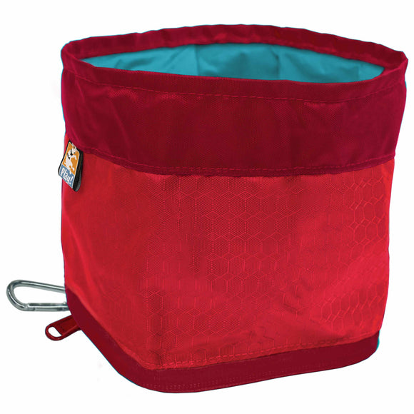 Kurgo Zippy Collapsible Travel Bowl – Lightweight Portable Design, 1420ml, Barn Red