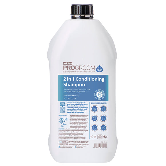 ProGroom 2in1 Conditioning Shampoo – Concentrated Formula with Conditioner, 5L Bottle