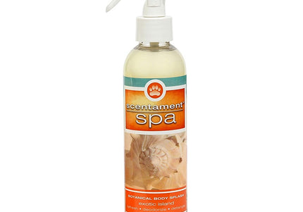 Best Shot Scentament Spa Exotic Island Spray 236ml – Antistatic Fragrance Conditioner, Tropical Fruit Scent, Eases Combing