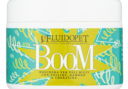 FluidoPet Boom Mask – Keratin-Infused Professional Grooming Mask, 250ml, Enhances Curly and Wiry Coats