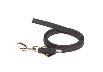 Julius K9 Supergrip Color & Gray Training Leash – Black, No Handle, 100cm x 20mm, Durable Grip