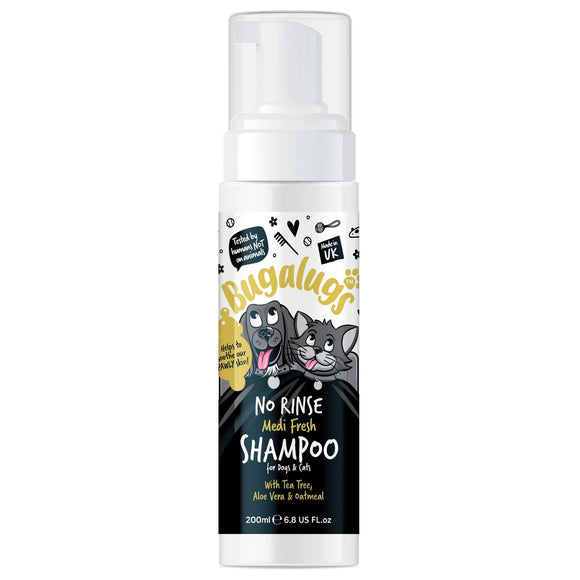 Bugalugs Medi Fresh No-Rinse Soothing Dog Shampoo - 200 ml