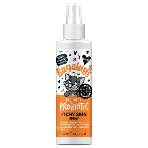 Bugalugs Pre, Post + Probiotic Itchy Skin Cat Coat Spray - 200 ml