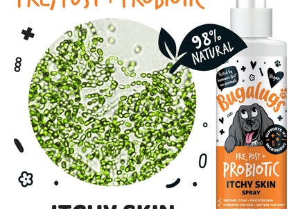 Bugalugs Pre, Post + Probiotic Itchy Skin Dog Spray 200ml