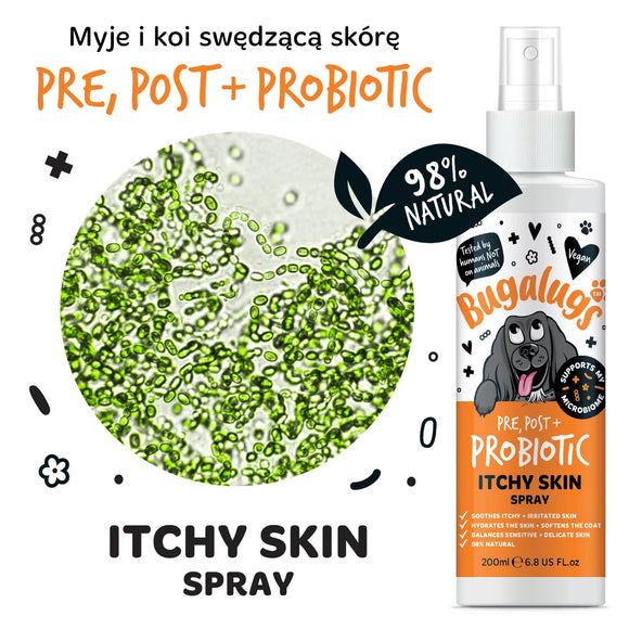 Bugalugs Pre, Post + Probiotic Itchy Skin Dog Spray 200ml