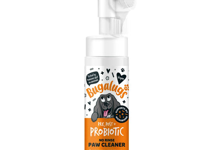 Bugalugs Pre, Post + Probiotic No-Rinse Dog Paw Cleaner Foam - 200 ml