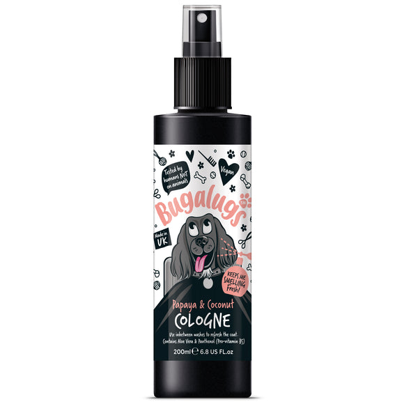 Bugalugs Papaya & Coconut Cologne – Refreshing Perfumed Spray with Tropical Fruit Scent, 200ml