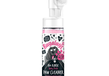 Bugalugs No Rinse Baby Fresh Paw Cleaner 200ml – Gentle Foaming Formula with Powdery Scent