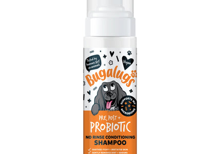 Bugalugs Pre, Post + Probiotic No Rinse Conditioning Dog Shampoo - 200 ml