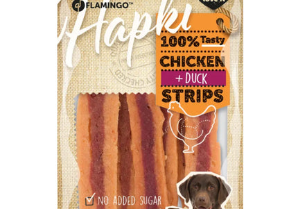Flamingo Hapki Chicken and Duck Slices 85g – Soft Meaty Treats, High-Protein Recipe