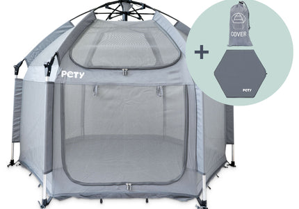 Pety Playpen Big Foldable Dog Tent – Spacious Portable Design with Mat and Cover Included