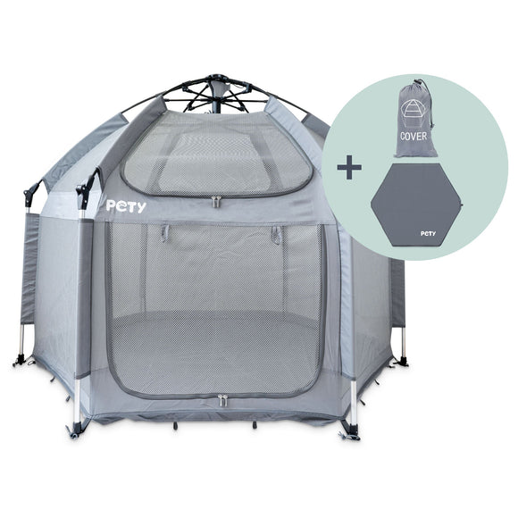 Pety Playpen Big Foldable Dog Tent – Spacious Portable Design with Mat and Cover Included