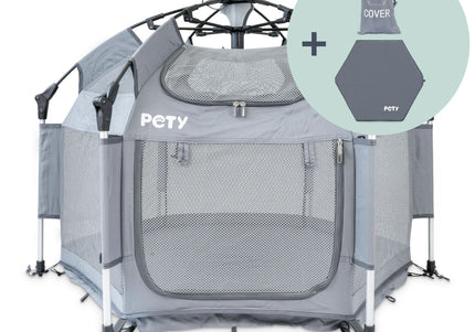Pety Playpen Small – Foldable Tent with Mat and Cover, Lightweight Design for Travel and Events