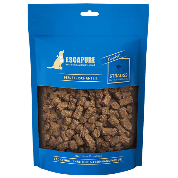 Escapure Hupferl Strauss Natural Ostrich Meat Dog Treats – 150g Protein-Rich Snack