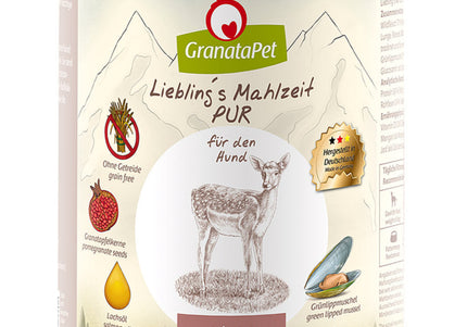 GranataPet Venison Pur Grain-Free Wet Food – Premium Venison Recipe, 800g Can